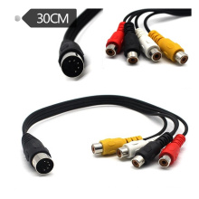 Custom All Kinds of MIDI Cable 5Pin Male Din Plug to 4RCA Female Plugs Audio Cable